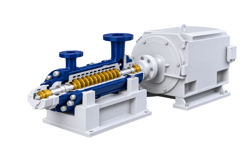 Horizontal pump train used in the 3345 course